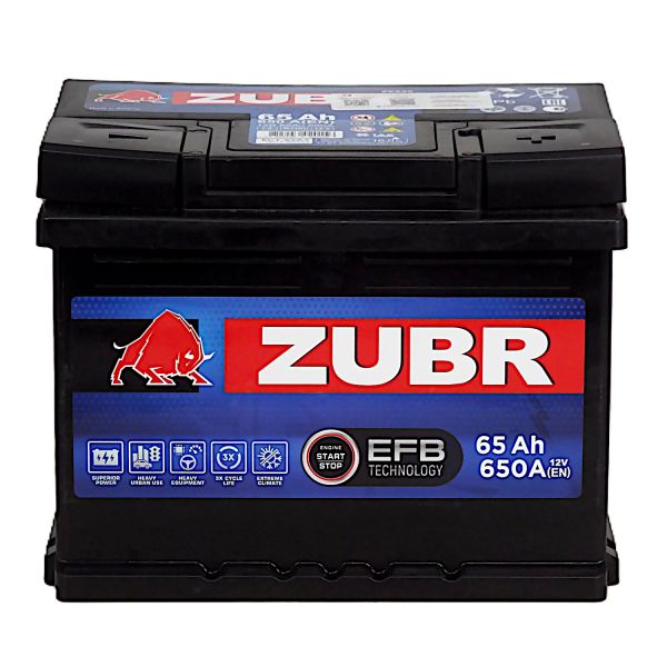 Аккумулятор ZUBR EFB 65.0 А/ч 242х175х190 650EN о/п