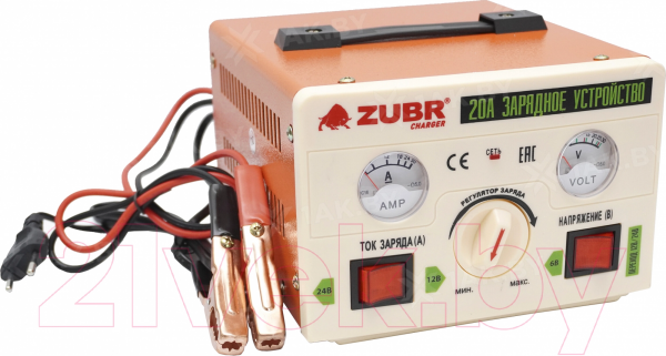 Зарядное устройство для аккумулятора Zubr 6V/12V/24V 0-10A / ZC-LC20B