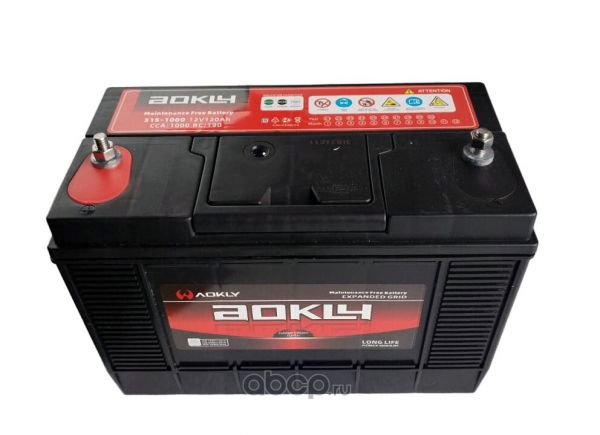Аккумулятор AOKLY ASIA 120 А/ч L+ 326x172x240 E41 (SMF31-1000S) EN 1000 А винтовая кл./конус  прямой