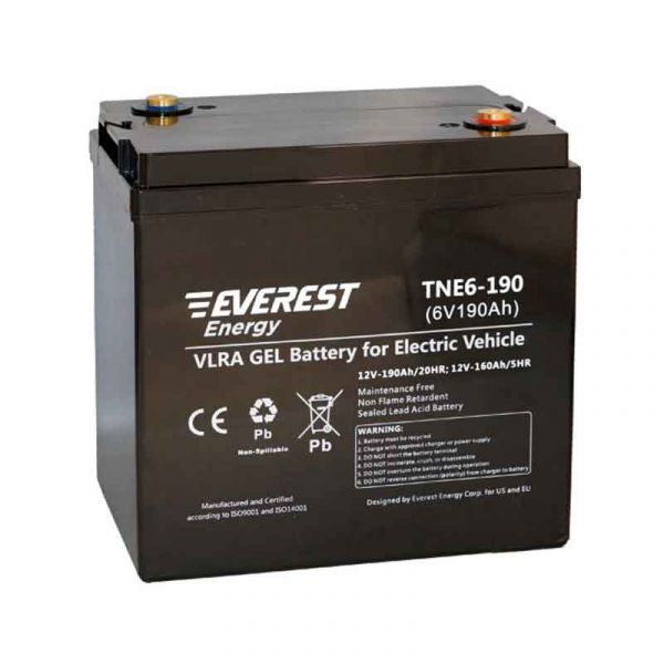 Аккумулятор Everest Energy TNE 6-190 (6V-160AH/C5, 190AH/C20) 260-180-247