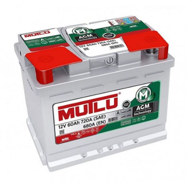 Аккумулятор MUTLU Start-Stop Plus 60 A/ч L2-60 AGM