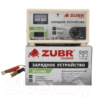 Зарядное устройство для аккумулятора Zubr 6V/12V 0-6A / ZC-LC15B2