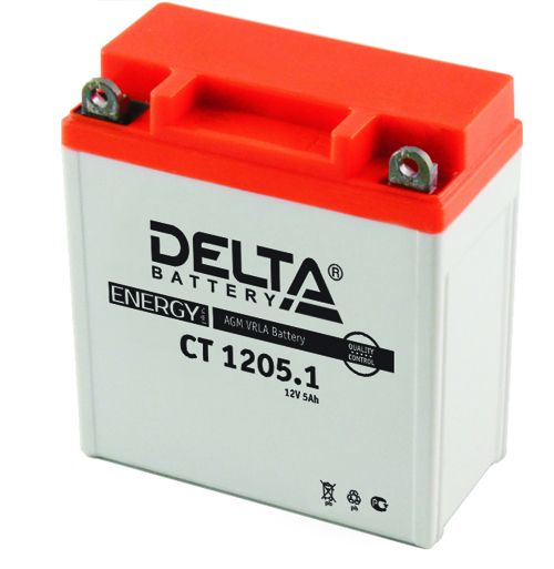 Аккумулятор Delta CT 1205.1 12V 5Ah (12N5-3B / YB5L-B)
