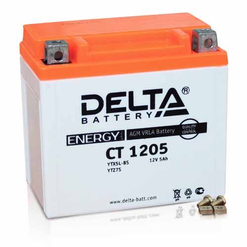 Аккумулятор Delta CT 1205 12V 5Ah (YTХ5L-BS / YTZ7S)