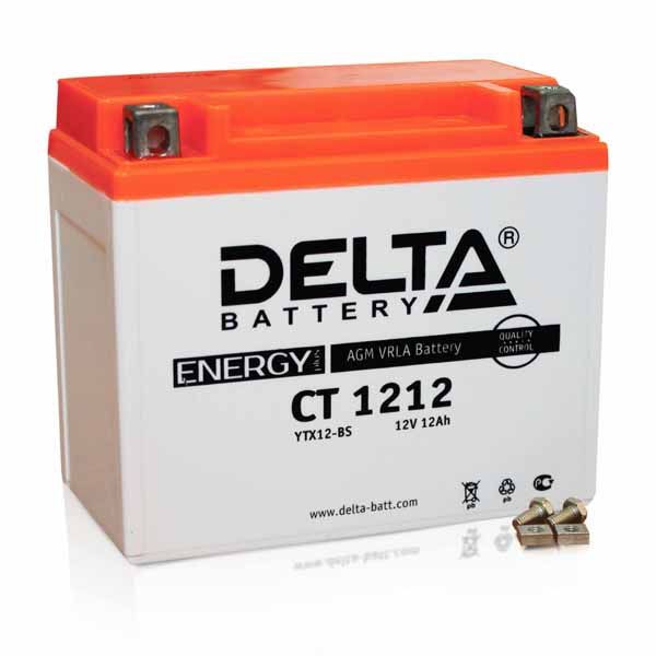 Аккумулятор Delta CT 1212 12V 12Ah (YTX12-BS / YTX14-BS)
