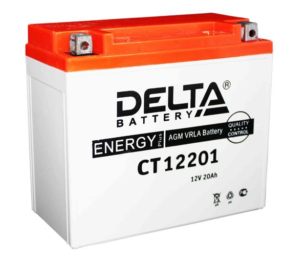 Аккумулятор Delta CT 12201 12V 20Ah (YTX20L-BS / YB16L-B)