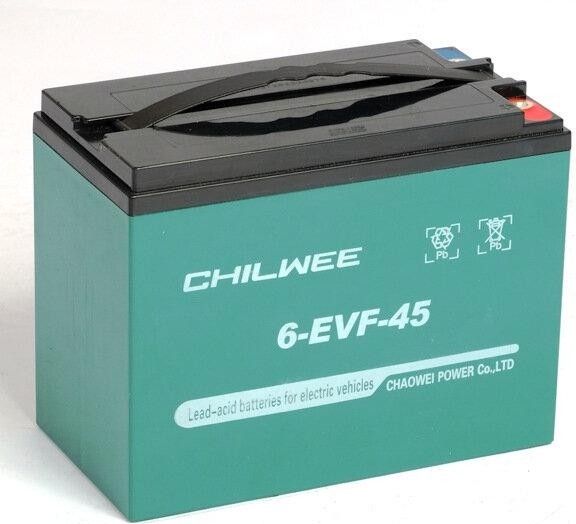 Аккумулятор Chilwee 6-EVF-45  (12V-C5/47А/ч,  С20/52 А/ч) 226*120*175