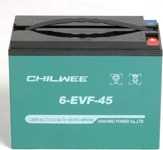 Аккумулятор Chilwee 6-EVF-45  (12V-C5/47А/ч,  С20/52 А/ч) 226*120*175