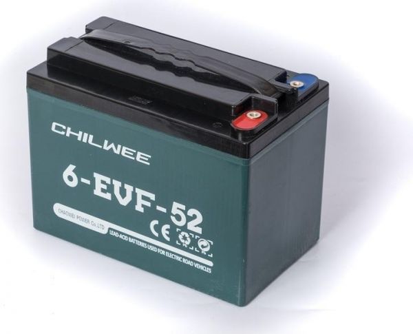 Аккумулятор Chilwee 6-EVF-52 (12V-C5/54А/ч, С20/62 А/ч) 226*135*175